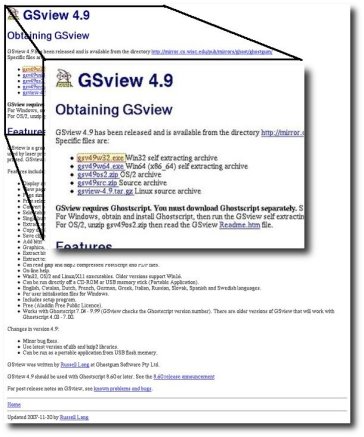 captura GSView 4.9 website